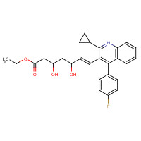 172336-32-2 Ethyl (E)-3,5-dihydroxy-7-[2-cyclopropyl-4-(4-fluorophenyl)-3-quinolinyl]-hept-6-enoate chemical structure