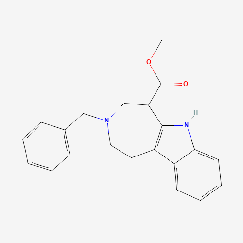 66859-30-1 AZEPINO[4,5-B]INDOLE-5-CARBOXYLIC ACID,1,2,3,4,5,6-HEXAHYDRO-3-(PHENYLMETHYL)-,METHYL ESTER chemical structure