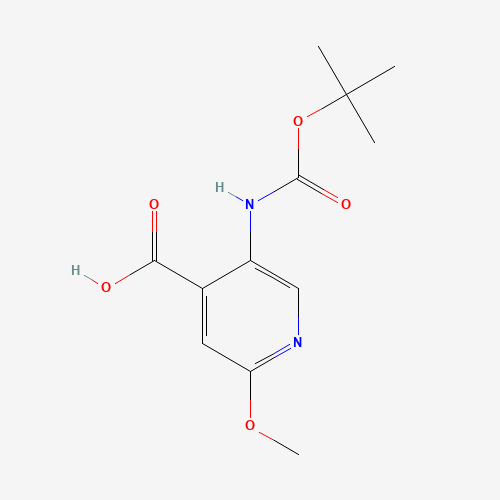 183741-86-8 5-(TERT-BUTOXYCARBONYLAMINO)-2-METHOXYPYRIDINE-4-CARBOXYLIC ACID chemical structure