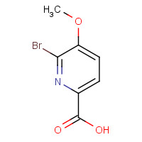 54232-43-8 6-BROMO-5-METHOXY-2-PYRIDINECARBOXYLIC ACID chemical structure