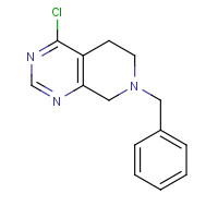 192869-80-0 7-BENZYL-5,6,7,8-TETRAHYDRO4-CHLORO-PYRIDO[3,4-D]PYRIMIDINE HYDROCHLORIDE chemical structure
