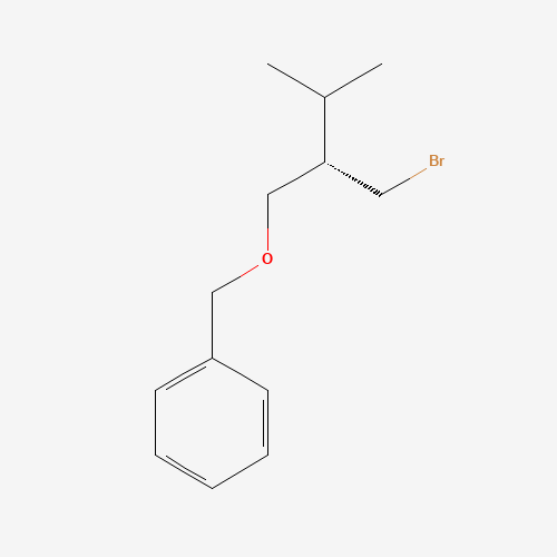 172901-00-7 1-(((S)-2-(Bromomethyl)-3-methylbutoxy)methyl)benzene chemical structure