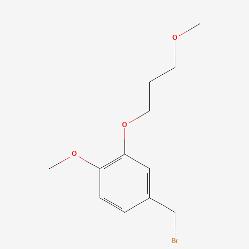 172900-73-1 Benzene,4-(bromomethyl)-1-methoxy-2-(3-methoxypropoxy)- chemical structure