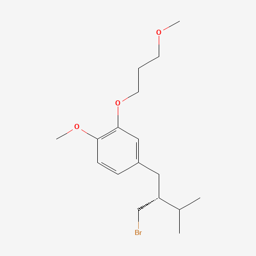 172900-69-5 2-(3-Methoxypropoxy)-4-((R)-2-(bromomethyl)-3-methylbutyl)-1-methoxybenzene chemical structure