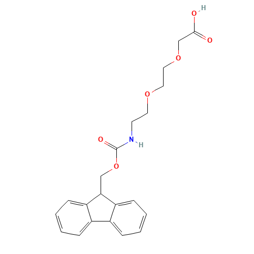 166108-71-0 [2-[2-(Fmoc-amino)ethoxy]ethoxy]acetic acid chemical structure