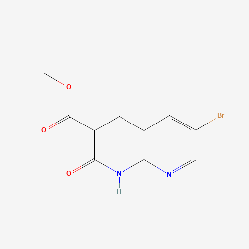 335031-10-2 METHYL 6-BROMO-2-OXO-1,2,3,4-TETRAHYDRO-1,8-NAPHTHYRIDINE-3-CARBOXYLATE chemical structure