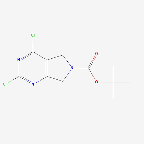 903129-71-5 TERT-BUTYL 2,4-DICHLORO-5H-PYRROLO[3,4-D]PYRIMIDINE-6(7H)-CARBOXYLATE chemical structure