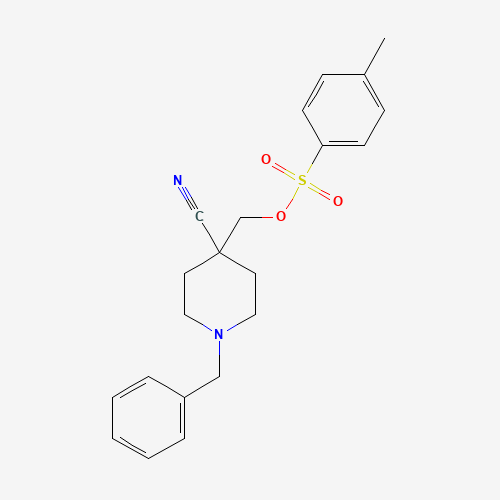 270257-39-1 (1-Benzyl-4-cyanopiperidin-4-yl)methyl 4-methylbenzenesulfonate chemical structure