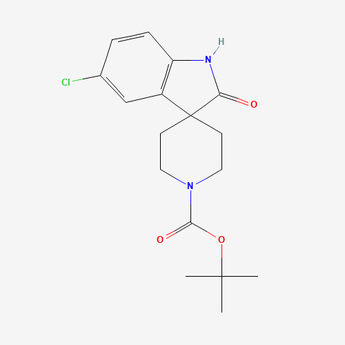 346701-12-0 5-CHLORO-1,2-DIHYDRO-2-OXO-SPIRO[3H-INDOLE-3,4'-PIPERIDINE]-1'-CARBOXYLIC ACID 1,1-DIMETHYLETHYL ESTER chemical structure