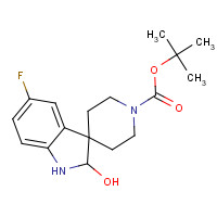 866028-06-0 5-FLUORO-1,2-DIHYDRO-2-OXO-SPIRO[3H-INDOLE-3,4'-PIPERIDINE]-1'-CARBOXYLIC ACID 1,1-DIMETHYLETHYL ESTER chemical structure