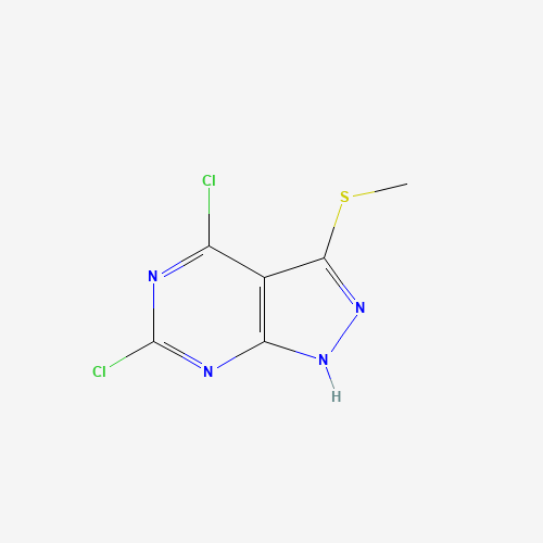 1037479-36-9 4,6-dichloro-3-(methylthio)-1H-pyrazolo[3,4-d]pyrimidine chemical structure