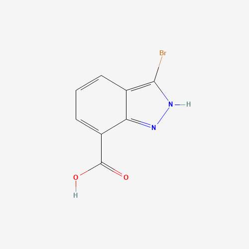 1040101-01-6 1H-INDAZOLE-7-CARBOXYLIC ACID,3-BROMO- chemical structure