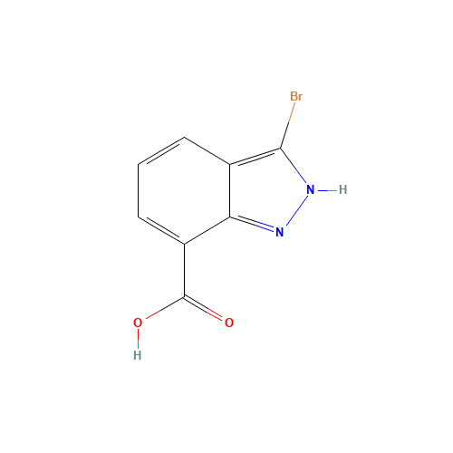 1040101-01-6 1H-INDAZOLE-7-CARBOXYLIC ACID,3-BROMO- chemical structure