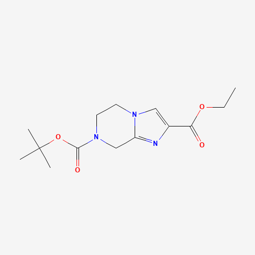 1053656-22-6 7-tert-butyl 2-ethyl 5,6-dihydroimidazo[1,2-a]pyrazine-2,7(8H)-dicarboxylate chemical structure
