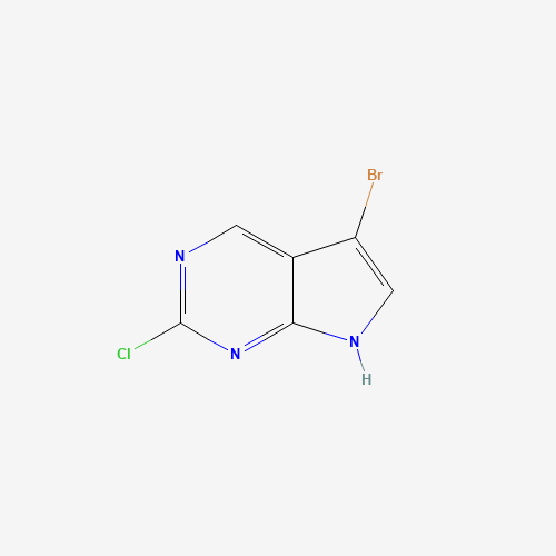1060816-58-1 5-Bromo-2-chloro-7H-pyrrolo[2,3-d]pyrimidine chemical structure