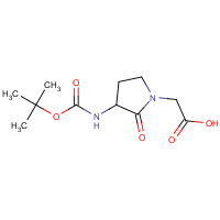 116339-45-8 2-(3-(TERT-BUTOXYCARBONYLAMINO)-2-OXOPYRROLIDIN-1-YL)ACETICACID chemical structure