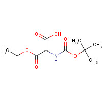 137401-45-7 2-(N-BOC-AMINO)MALONIC ACID MONOETHYL ESTER chemical structure