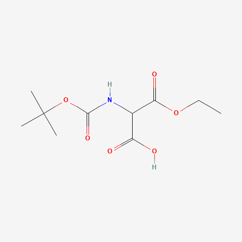 137401-45-7 2-(N-BOC-AMINO)MALONIC ACID MONOETHYL ESTER chemical structure