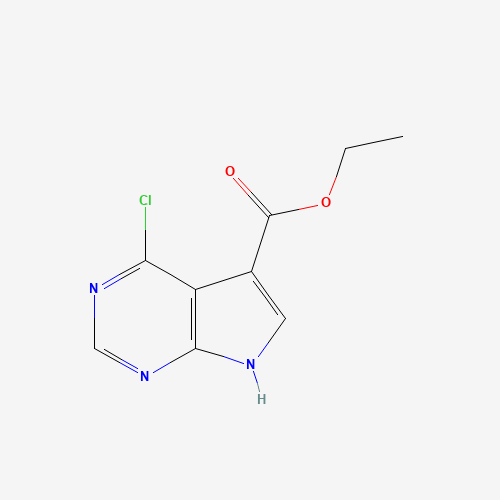 144927-57-1 ethyl 4-chloro-7H-pyrrolo[2,3-d]pyrimidine-5-carboxylate chemical structure