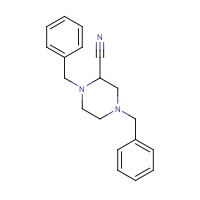 170701-81-2 1,4-Bis(phenylmethyl)-2-piperazinecarbonitrile chemical structure