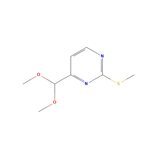 180869-36-7 4-(Dimethoxymethyl)-2-(methylthio)-pyrimidine chemical structure