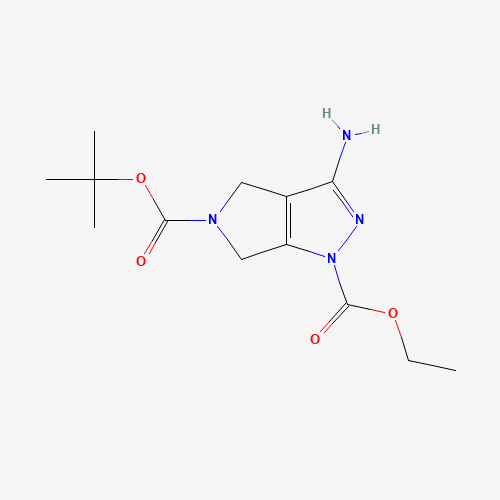 398495-65-3 1-ETHYLOXYCARBONYL-5-BOC-3-AMINO-4,6-DIHYDRO-PYRROLO[3,4-C]PYRAZOLE chemical structure