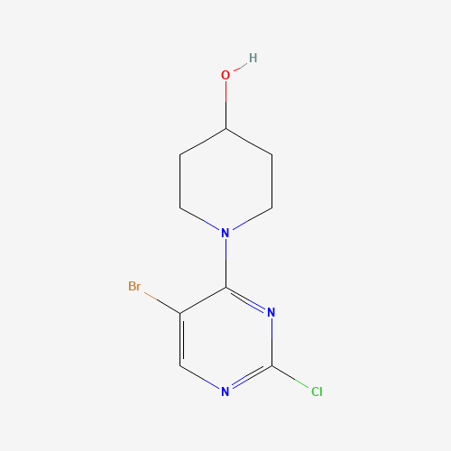 477593-22-9 1-(5-bromo-2-chloropyrimidin-4-yl)piperidin-4-ol chemical structure