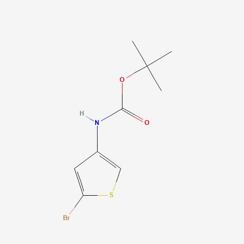 494833-75-9 2-BROMO-4-(N-TERT-BUTYLOXYCARBONYLAMINO)THIOPHENE chemical structure