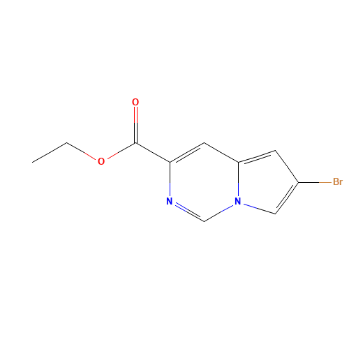 588720-12-1 ethyl 6-bromoH-pyrrolo[1,2-f]pyrimidine-3-carboxylate chemical structure