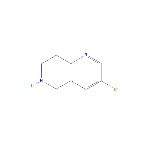 625100-00-7 3-BROMO-5,6,7,8-TETRAHYDRO-1,6-NAPHTHYRIDINE chemical structure