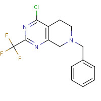 647863-01-2 7-benzyl-4-chloro-2-(trifluoromethyl)-5,6,7,8-tetrahydropyrido[3,4-d]pyrimidine chemical structure