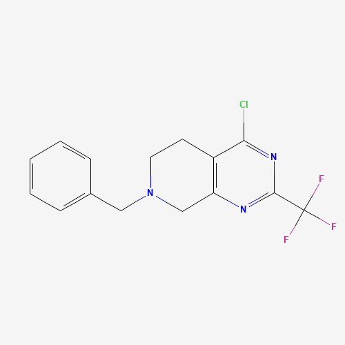 647863-01-2 7-benzyl-4-chloro-2-(trifluoromethyl)-5,6,7,8-tetrahydropyrido[3,4-d]pyrimidine chemical structure