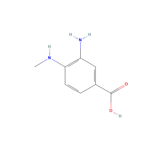 66315-15-9 3-AMINO-4-METHYLAMINO-BENZOIC ACID chemical structure