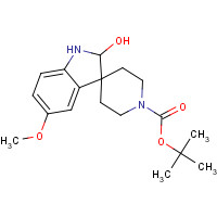 752234-64-3 1,2-DIHYDRO-5-METHOXY-2-OXO-SPIRO[3H-INDOLE-3,4'-PIPERIDINE]-1'-CARBOXYLIC ACID 1,1-DIMETHYLETHYL ESTER chemical structure