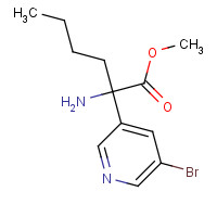 856886-54-9 methyl 2-amino-2-(5-bromopyridin-3-yl)hexanoate chemical structure