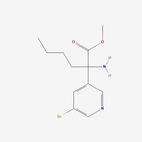 856886-54-9 methyl 2-amino-2-(5-bromopyridin-3-yl)hexanoate chemical structure