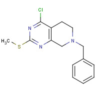 859826-11-2 7-benzyl-4-chloro-2-(methylthio)-5,6,7,8-tetrahydropyrido[3,4-d]pyrimidine chemical structure