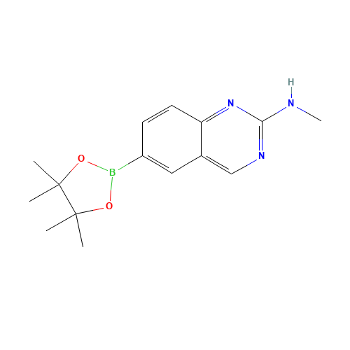 913067-91-1 N-methyl-6-(4,4,5,5-tetramethyl-1,3,2-dioxaborolan-2-yl)quinazolin-2-amine chemical structure