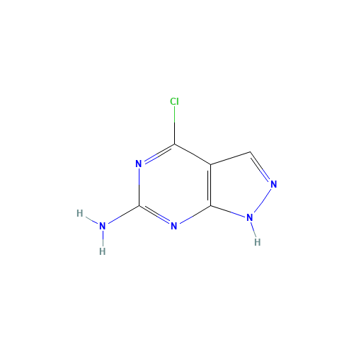 100644-65-3 4-CHLORO-1H-PYRAZOLO[3,4-D]PYRIMIDIN-6-AMINE chemical structure