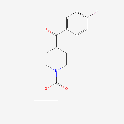160296-40-2 TERT-BUTYL 4-(4-FLUOROBENZOYL)PIPERIDINE-1-CARBOXYLATE chemical structure