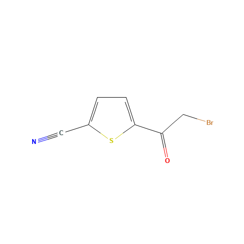 496879-84-6 5-(bromoacetyl)thiophene-2-carbonitrile chemical structure