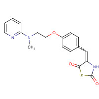 122320-74-5 5-[4-[2-[N-Methyl-N-(2-pyridinyl)amino]ethoxy]benzylidene]-2,4-thiazolidinedione chemical structure