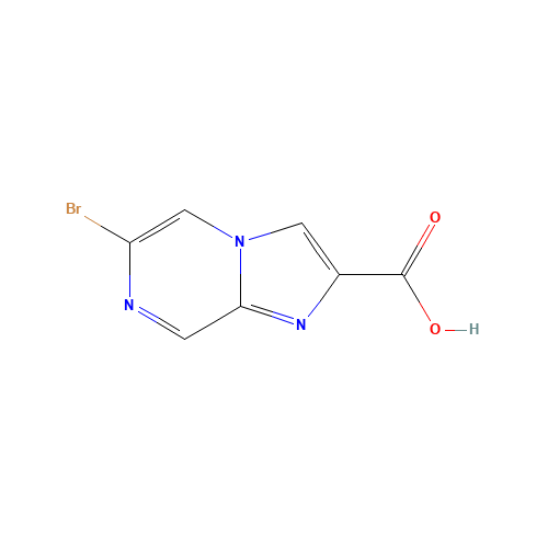 1000018-56-3 6-Bromoimidazo[1,2-a]pyrazine-2-carboxylic acid chemical structure