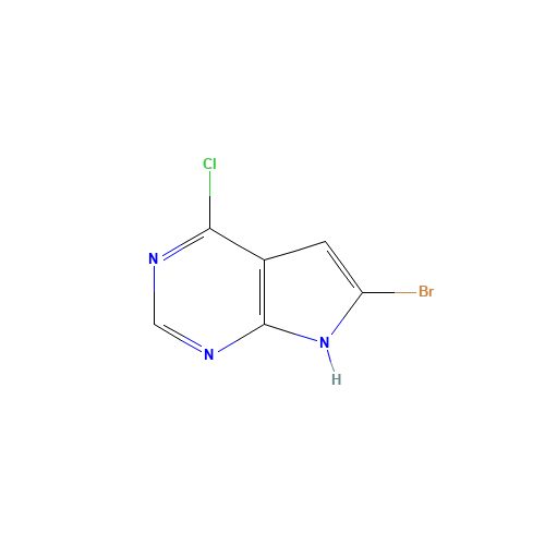 784150-41-0 6-BROMO-4-CHLORO-7H-PYRROLO[2,3-D]PYRIMIDINE chemical structure