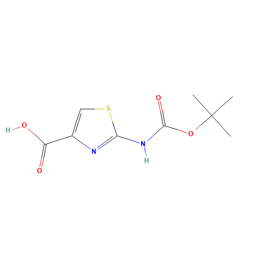 83673-98-7 BOC-2-AMINO-4-THIAZOLE-CARBOXYLIC ACID chemical structure