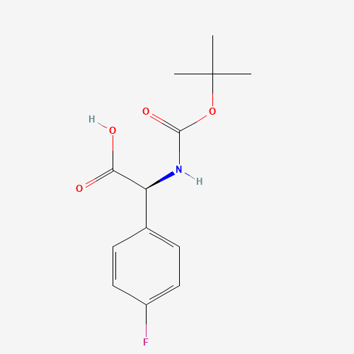 142186-36-5 (S)-N-BOC-4-FLUOROPHENYLGLYCINE chemical structure