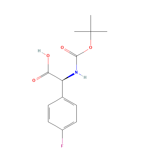 142186-36-5 (S)-N-BOC-4-FLUOROPHENYLGLYCINE chemical structure