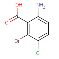 65971-76-8 2-BROMO-3-CHLORO-6-AMINO BENZOIC ACID chemical structure