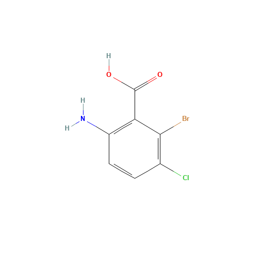 65971-76-8 2-BROMO-3-CHLORO-6-AMINO BENZOIC ACID chemical structure