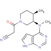 477600-75-2 3-((3R,4R)-4-methyl-3-(methyl(7H-pyrrolo[2,3-d]pyrimidin-4-yl)amino)piperidin-1-yl)-3-oxopropanenitrile chemical structure